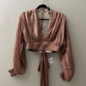 NEW ASOS Design Blouse and Wide Leg Pant Matching Set Size 2